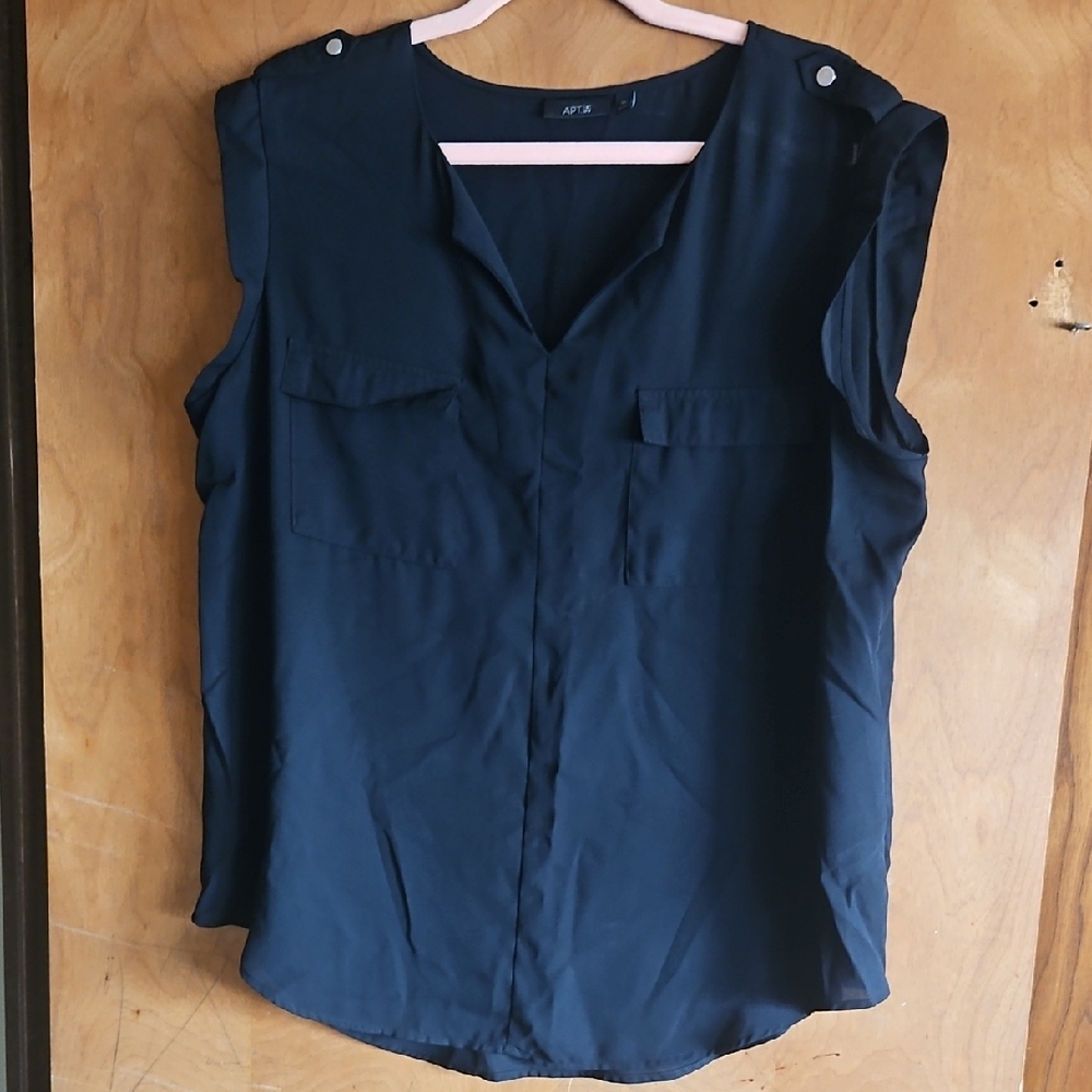 Apt. 9 Midnight Black Sleeveless Blouse